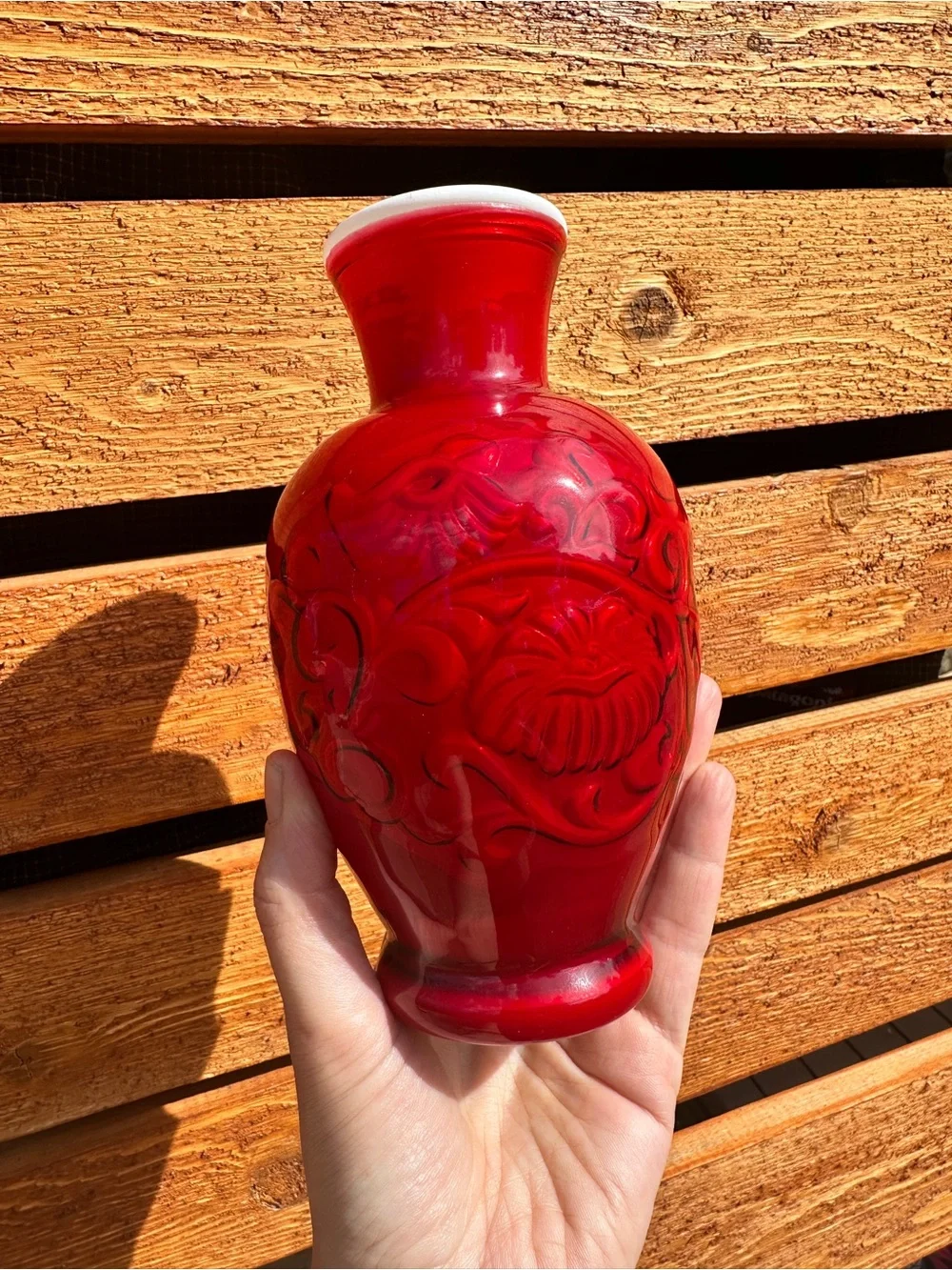 Vintage 1981 Avon Red Fragrance Vase